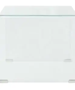 vidaXL Coffee Table Tempered Glass 49.5x50x45 cm Clear