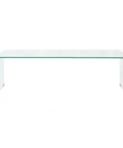vidaXL Coffee Table Tempered Glass 100x48x33 cm Clear