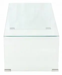 vidaXL Coffee Table Tempered Glass 100x48x33 cm Clear