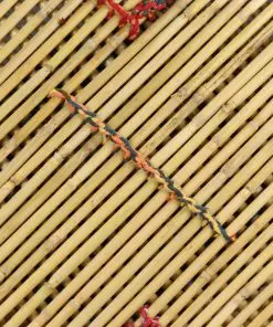 vidaXL Coffee Table Bamboo with Chindi Details Multicolour