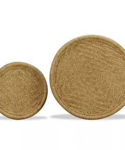 vidaXL Coffee Table Set 2 Pieces Natural Jute