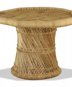 vidaXL Coffee Table Bamboo Octagon 60x60x45 cm