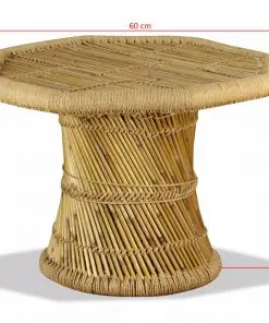 vidaXL Coffee Table Bamboo Octagon 60x60x45 cm