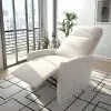 vidaXL TV Recliner Chair White Faux Leather