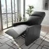 vidaXL TV Recliner Chair Black Faux Leather vidaXL TV Recliner Chair Black Faux Leather