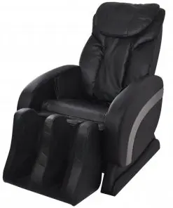 vidaXL Massage Chair Black Faux Leather
