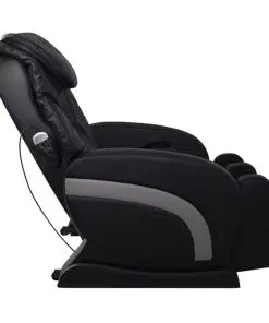vidaXL Massage Chair Black Faux Leather