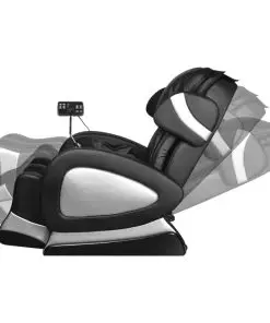 vidaXL Massage Chair with Super Screen Black Faux Leather