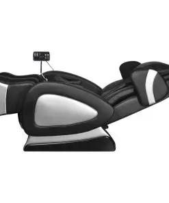 vidaXL Massage Chair with Super Screen Black Faux Leather