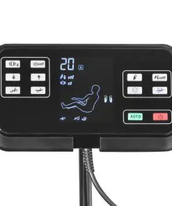 vidaXL Massage Chair with Super Screen Black Faux Leather