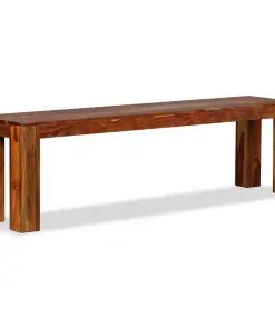vidaXL Bench Solid Sheesham Wood 160x35x45 cm