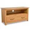 vidaXL TV Cabinet 90x35x48 cm Solid Oak Wood vidaXL TV Cabinet 90x35x48 cm Solid Oak Wood