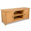 vidaXL TV Cabinet 120x35x48 cm Solid Oak Wood