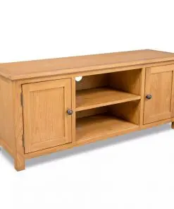 vidaXL TV Cabinet 120x35x48 cm Solid Oak Wood