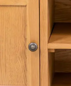 vidaXL TV Cabinet 120x35x48 cm Solid Oak Wood