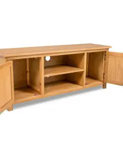 vidaXL TV Cabinet 120x35x48 cm Solid Oak Wood