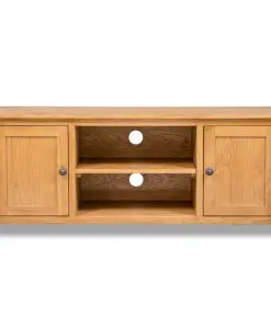 vidaXL TV Cabinet 120x35x48 cm Solid Oak Wood