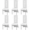 vidaXL Dining Chairs 6 pcs White Faux Leather