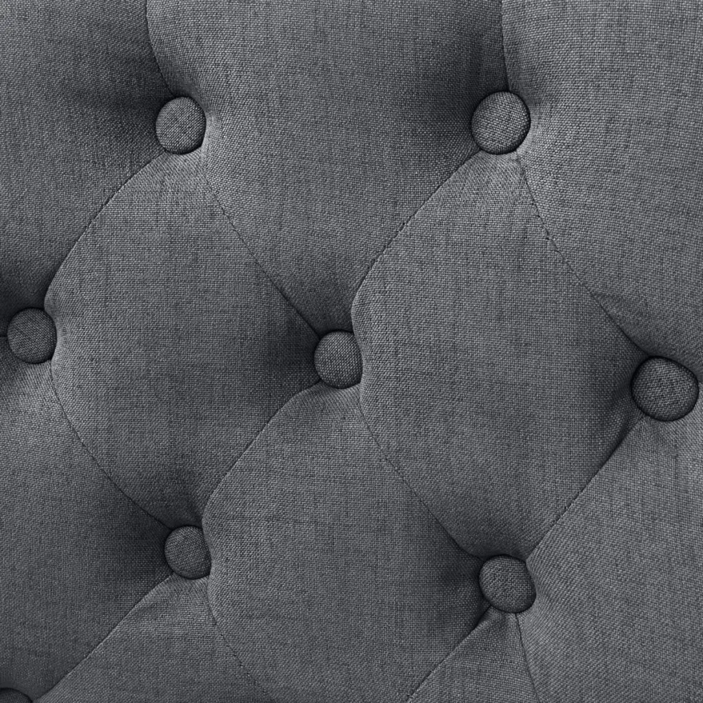 vidaXL Dining Chairs 4 pcs Dark Grey Fabric