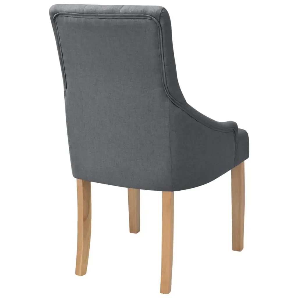 vidaXL Dining Chairs 4 pcs Dark Grey Fabric