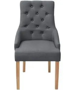 vidaXL Dining Chairs 6 pcs Dark Grey Fabric