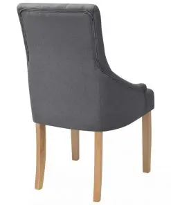 vidaXL Dining Chairs 6 pcs Dark Grey Fabric