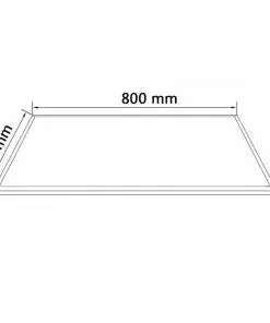 vidaXL Table Top Tempered Glass Square 800×800 mm