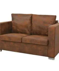 vidaXL 2-Seater Sofa 137x73x82 cm Artificial Suede Leather