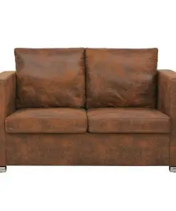 vidaXL 2-Seater Sofa 137x73x82 cm Artificial Suede Leather