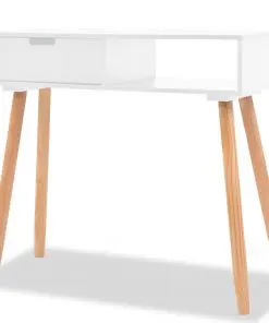 vidaXL Console Table Solid Pinewood 80x30x72 cm White