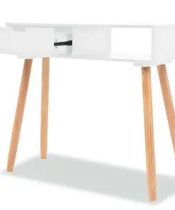 vidaXL Console Table Solid Pinewood 80x30x72 cm White
