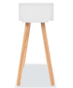vidaXL Console Table Solid Pinewood 80x30x72 cm White