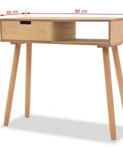vidaXL Console Table Solid Pinewood 80x30x72 cm Brown