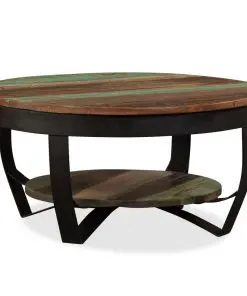vidaXL Coffee Table 65 cm Solid Reclaimed Wood