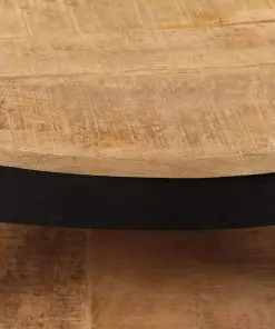 vidaXL Coffee Table 65 cm Solid Rough Mango Wood