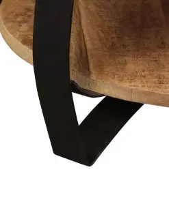 vidaXL Coffee Table 65 cm Solid Rough Mango Wood