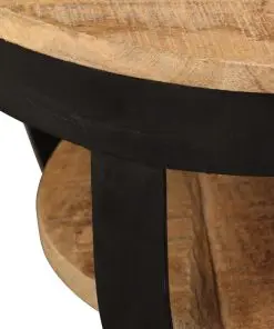 vidaXL Coffee Table 65 cm Solid Rough Mango Wood