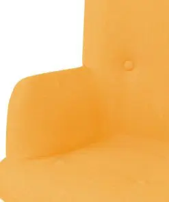 vidaXL Armchair with Footstool Yellow Fabric
