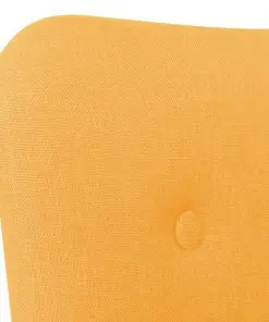 vidaXL Armchair with Footstool Yellow Fabric