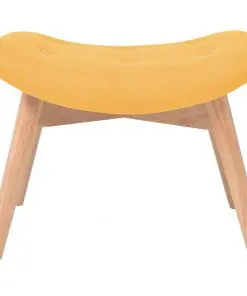 vidaXL Armchair with Footstool Yellow Fabric