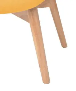 vidaXL Armchair with Footstool Yellow Fabric