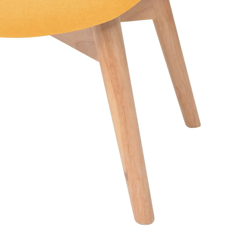 vidaXL Armchair with Footstool Yellow Fabric
