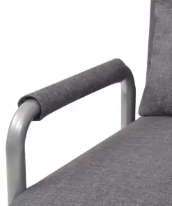 vidaXL Swivel Chair and Sofa Bed Dark Grey Fabric
