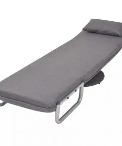 vidaXL Swivel Chair and Sofa Bed Dark Grey Fabric