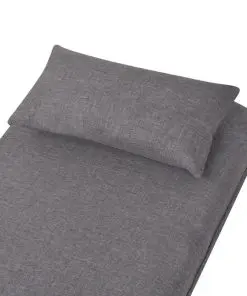 vidaXL Swivel Chair and Sofa Bed Dark Grey Fabric