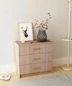 vidaXL Chest of Drawers Chipboard 71x35x69 cm Oak