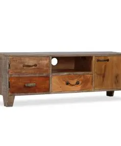 vidaXL TV Cabinet Solid Wood Vintage 118x30x40 cm