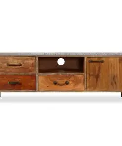 vidaXL TV Cabinet Solid Wood Vintage 118x30x40 cm