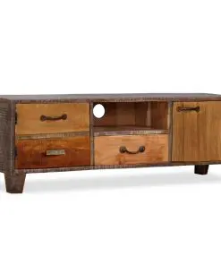 vidaXL TV Cabinet Solid Wood Vintage 118x30x40 cm