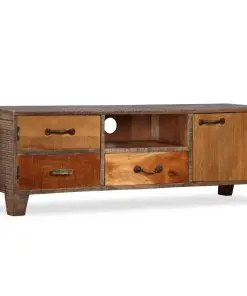 vidaXL TV Cabinet Solid Wood Vintage 118x30x40 cm